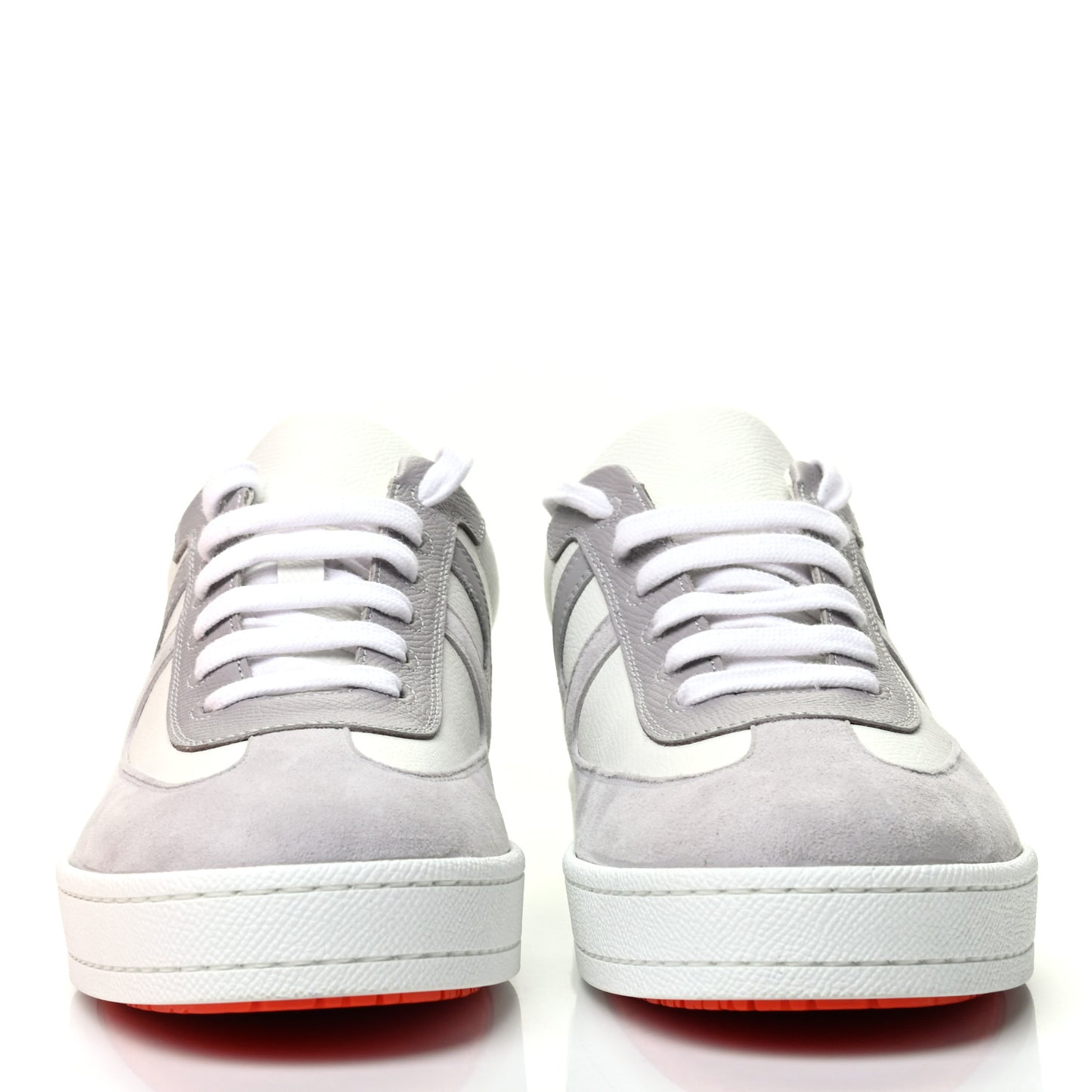 Epsom Suede Boomerang Sneakers 40 White Gris