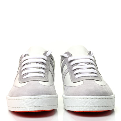 Hermes Epsom Suede Boomerang Sneakers 40 White Gris 2 of 8