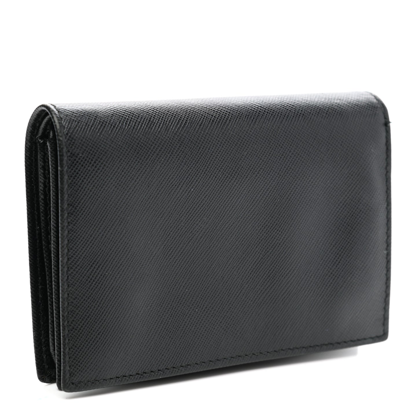 Saffiano Metal Bi-Fold Wallet Black
