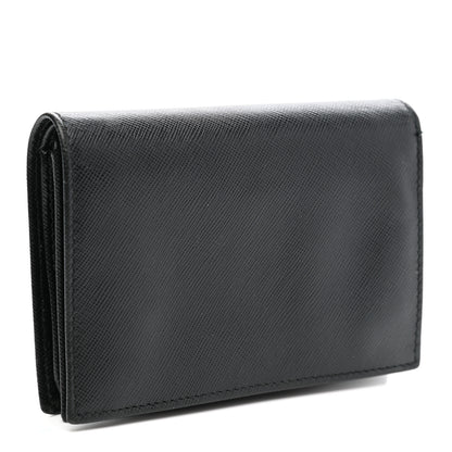 Prada Saffiano Metal Bi-Fold Wallet Black 3 of 6