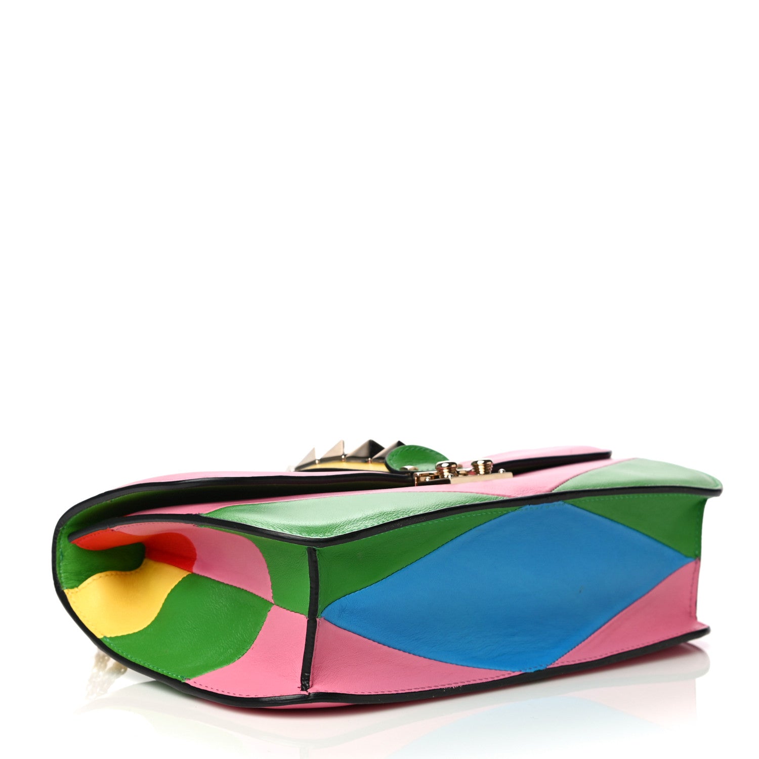 Valentino Garavani Vitello 1973 Medium Glam Lock Rockstud Flap Multicolor 4 of 40