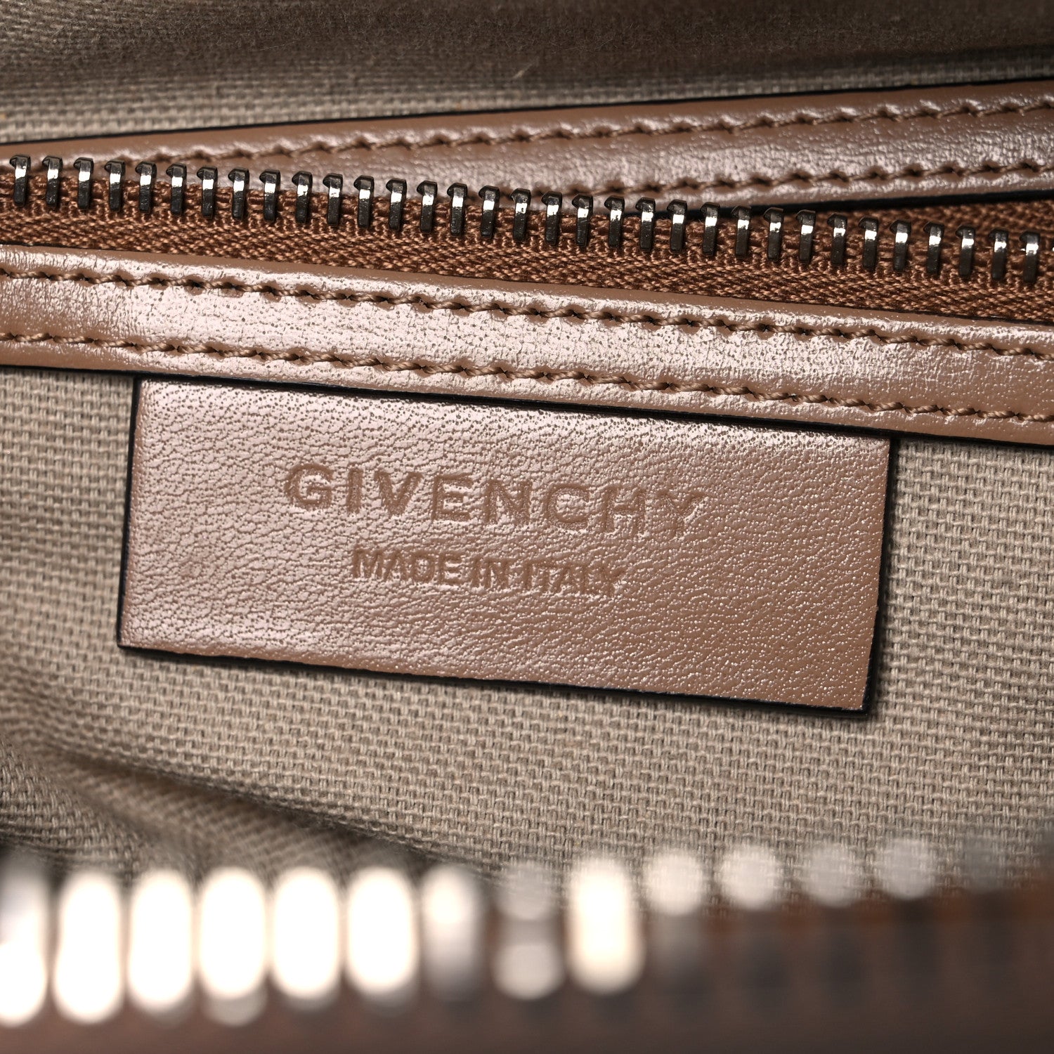 Givenchy Shiny Lord Calfskin Small Antigona Dark Beige 6 of 18