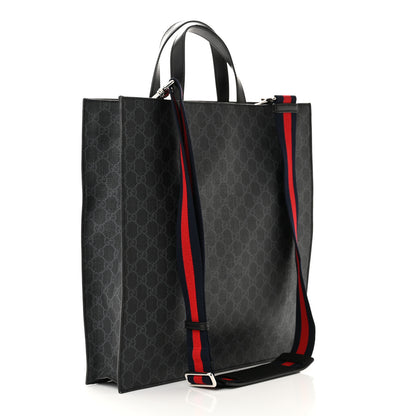 Gucci GG Supreme Monogram Night Courrier Vertical Tote Black Multicolor 3 of 11
