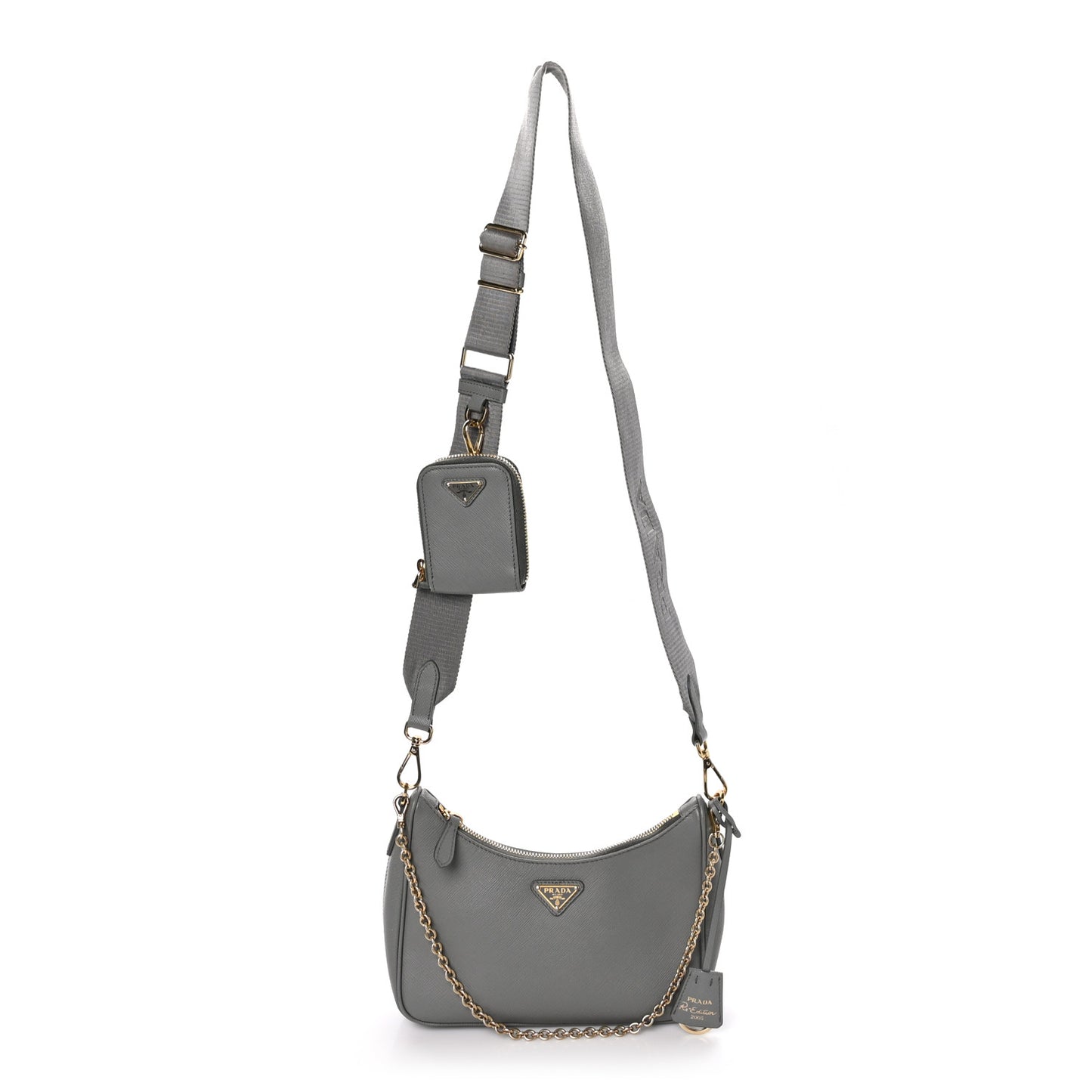 Saffiano Re-Edition 2005 Shoulder Bag Ardesia
