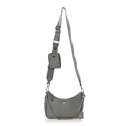 Prada Saffiano Re-Edition 2005 Shoulder Bag Ardesia 1 of 12