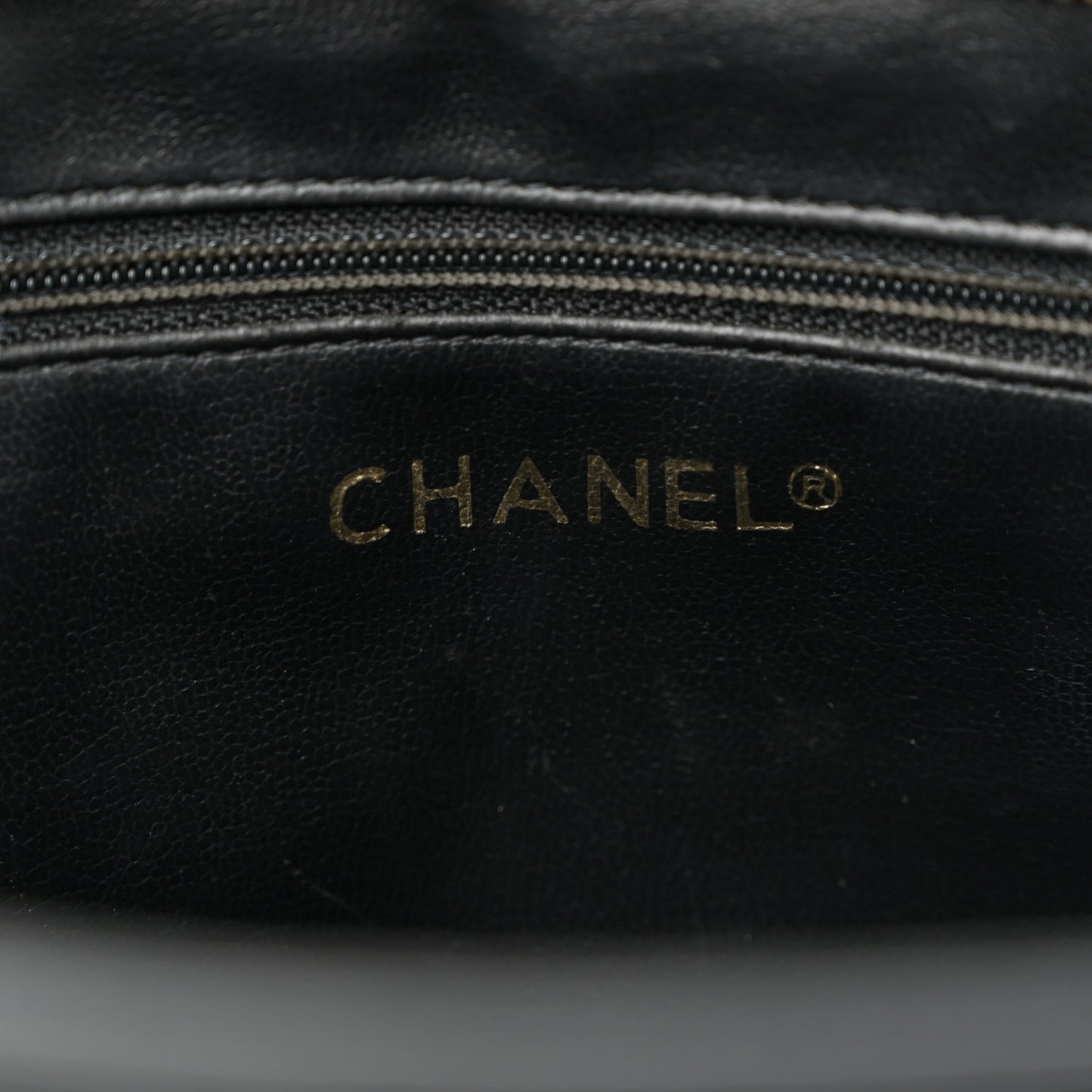 Lambskin Quilted Shoulder Bag Black