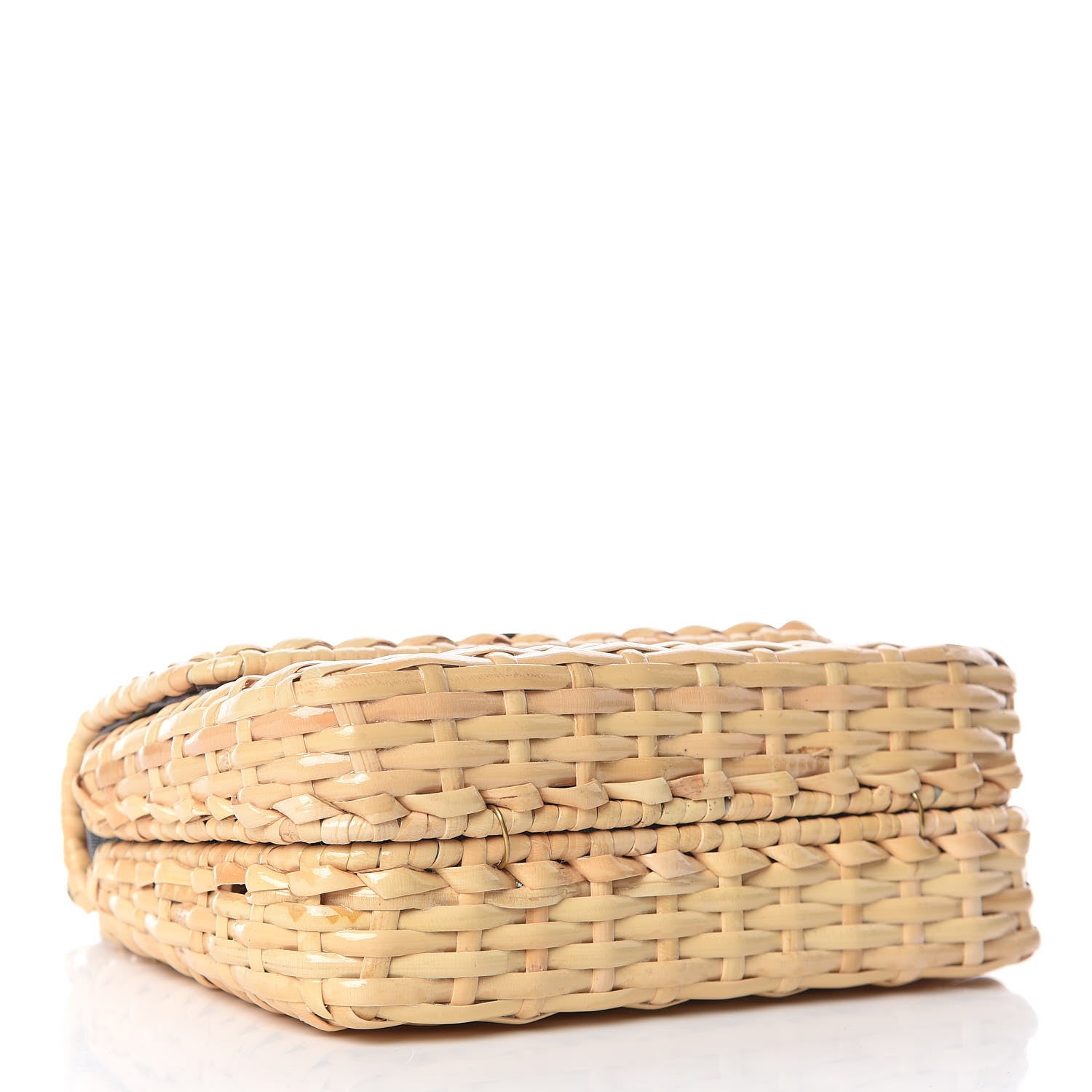 Gucci Glazed Wicker Mini Cestino Shoulder Bag Natural 5 of 11