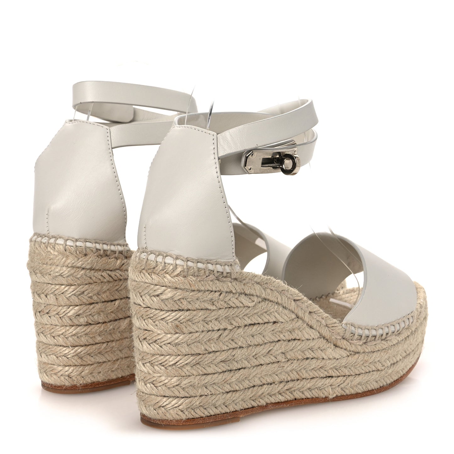 Calfskin Tipoli Espadrille Wedges 38 White