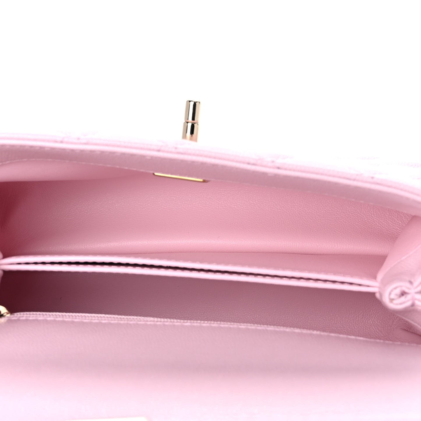 Caviar Quilted Mini Coco Handle Flap Light Pink