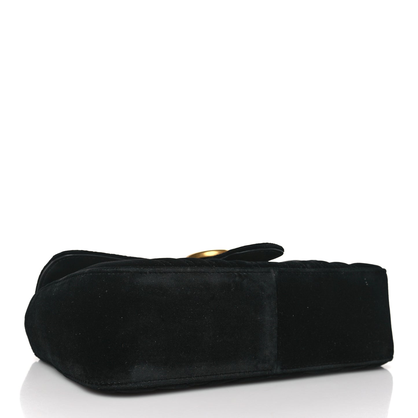 Velvet Matelasse Small GG Marmont Shoulder Bag Black
