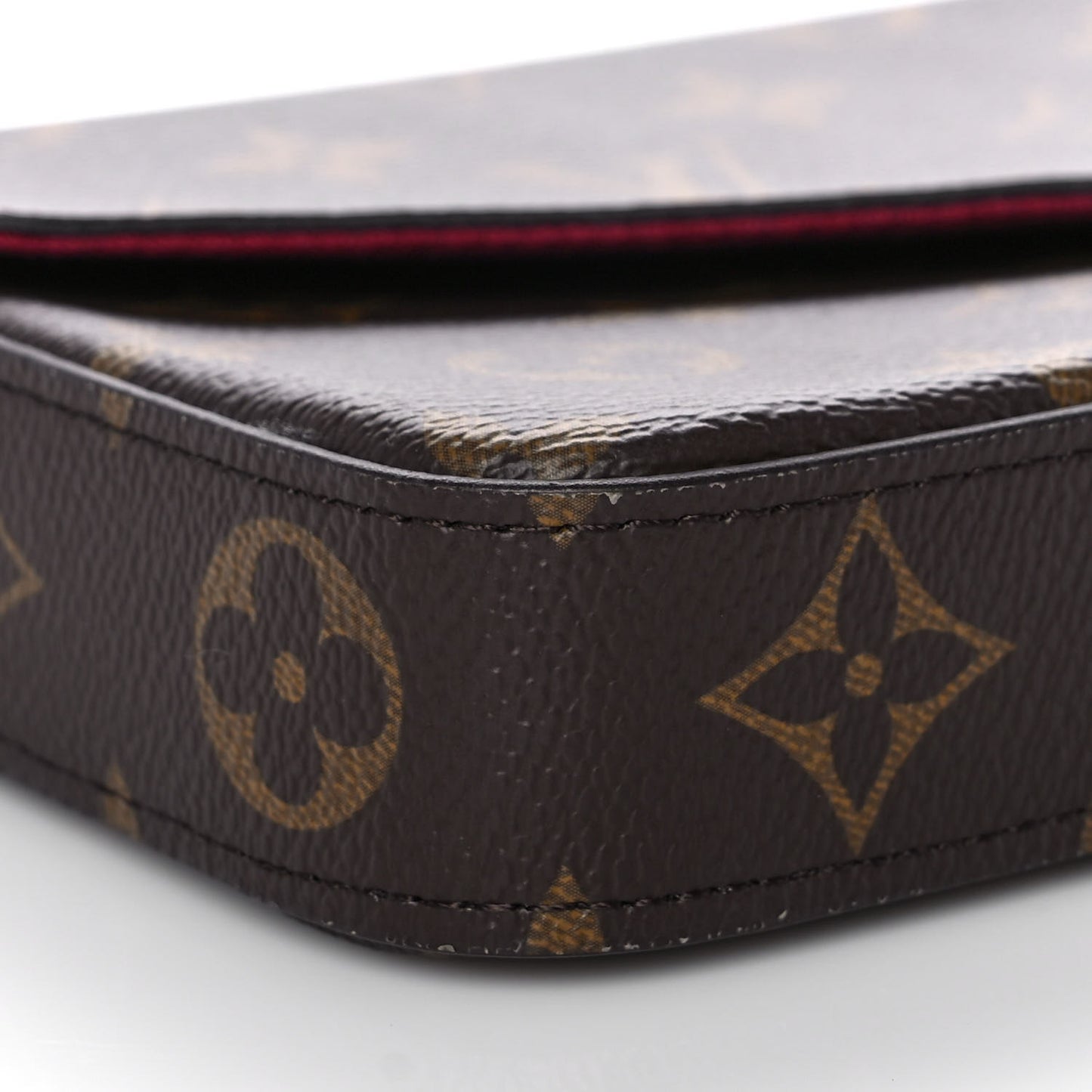 Monogram Pochette Felicie Chain Wallet Fuchsia