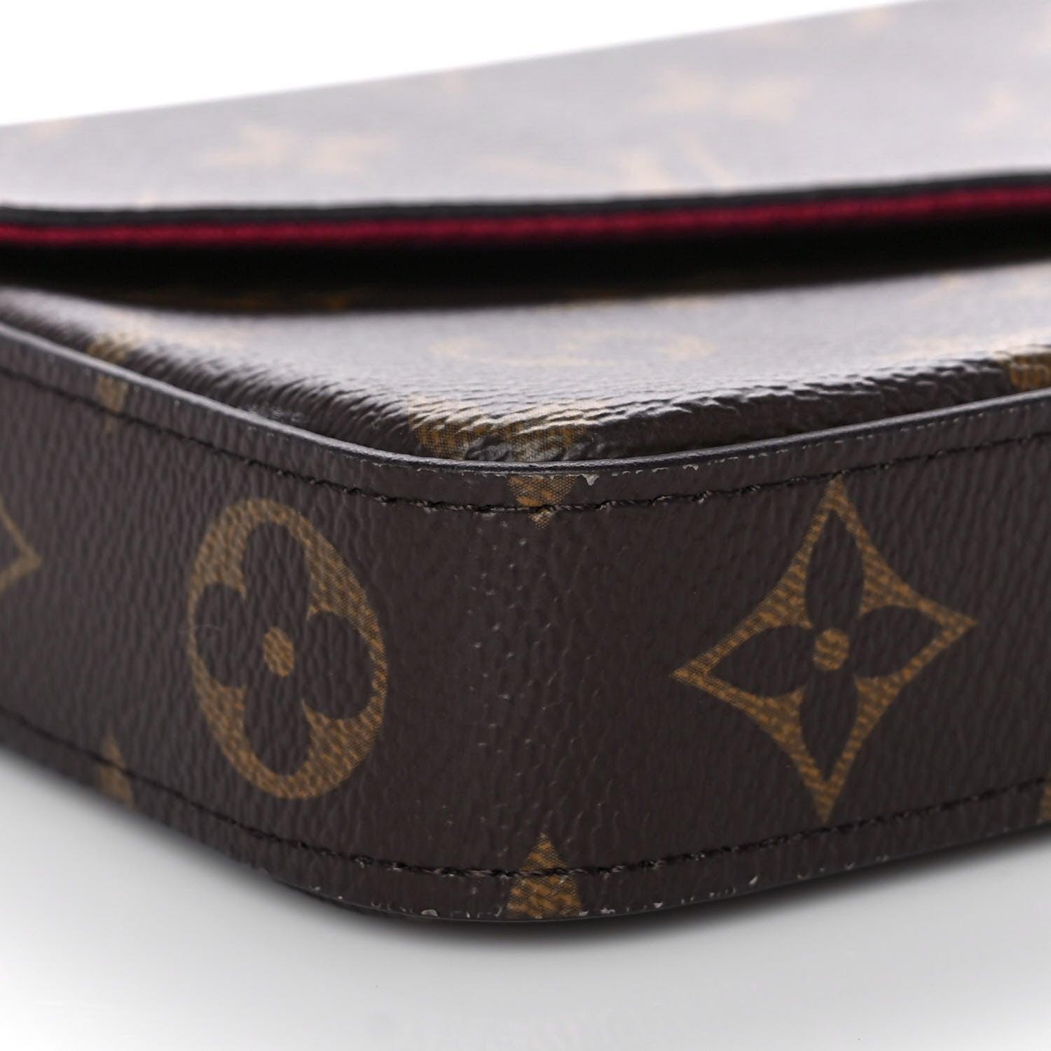 Louis Vuitton Monogram Pochette Felicie Chain Wallet Fuchsia 10 of 17