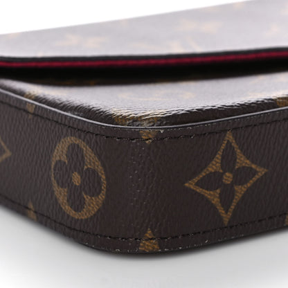 Louis Vuitton Monogram Pochette Felicie Chain Wallet Fuchsia 10 of 17