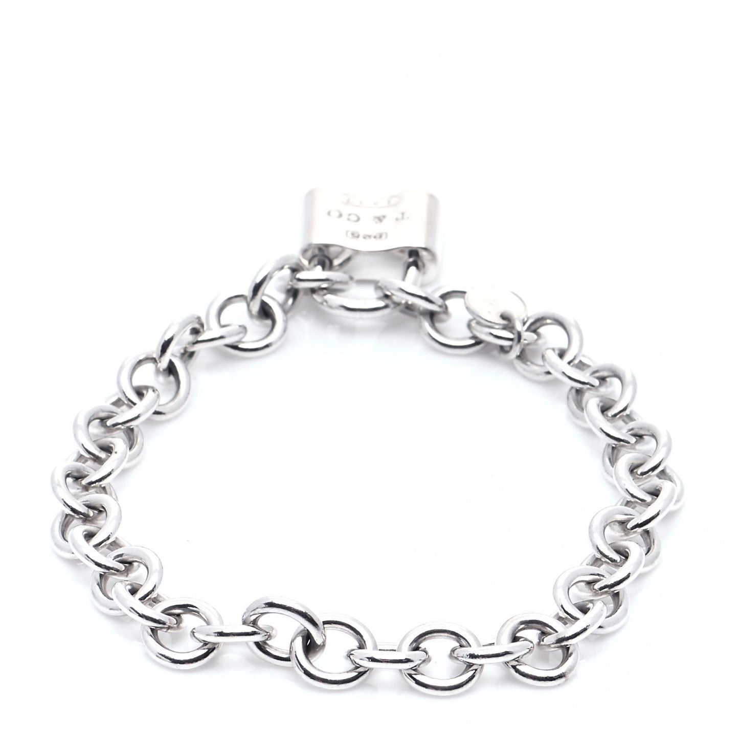 Sterling Silver 1837 Lock Charm Bracelet
