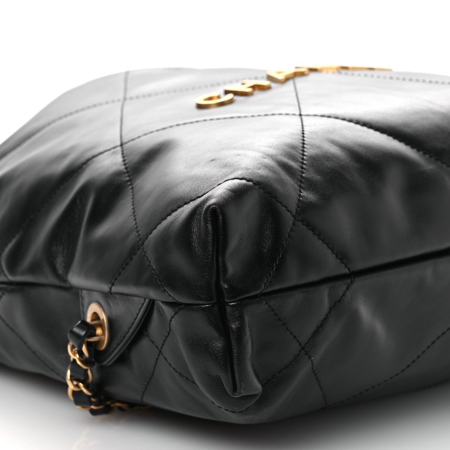 Chanel Shiny Calfskin Quilted Chanel 22 Backpack Black 9 of 11
