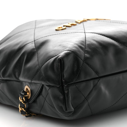 Chanel Shiny Calfskin Quilted Chanel 22 Backpack Black 9 of 11