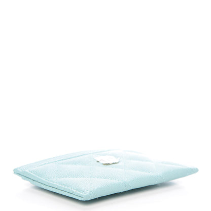 Chanel Caviar Quilted Card Holder Light Blue 4 of 9