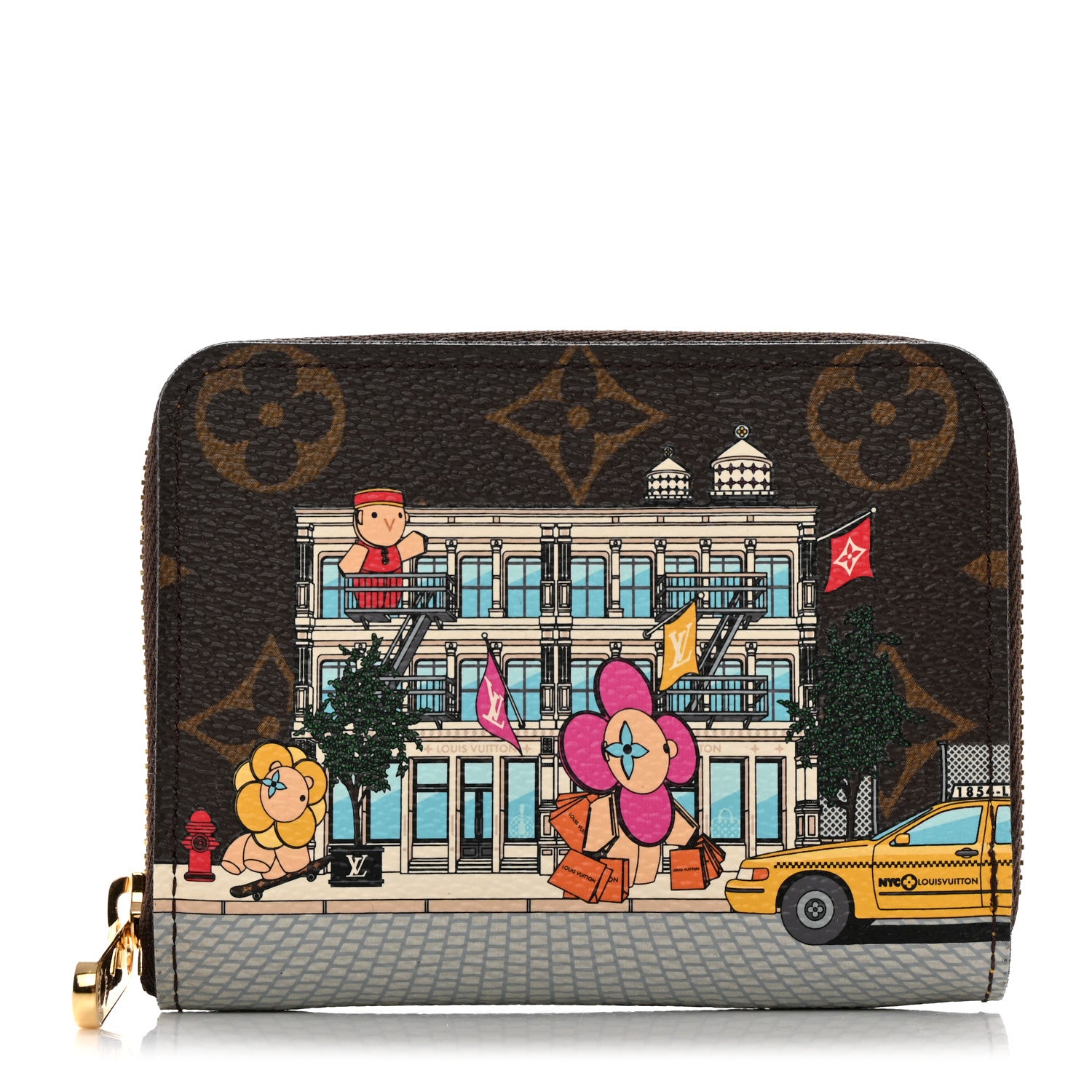 Louis Vuitton Monogram 2022 Christmas Animation New York Soho Zippy Coin Purse Yellow 1 of 7