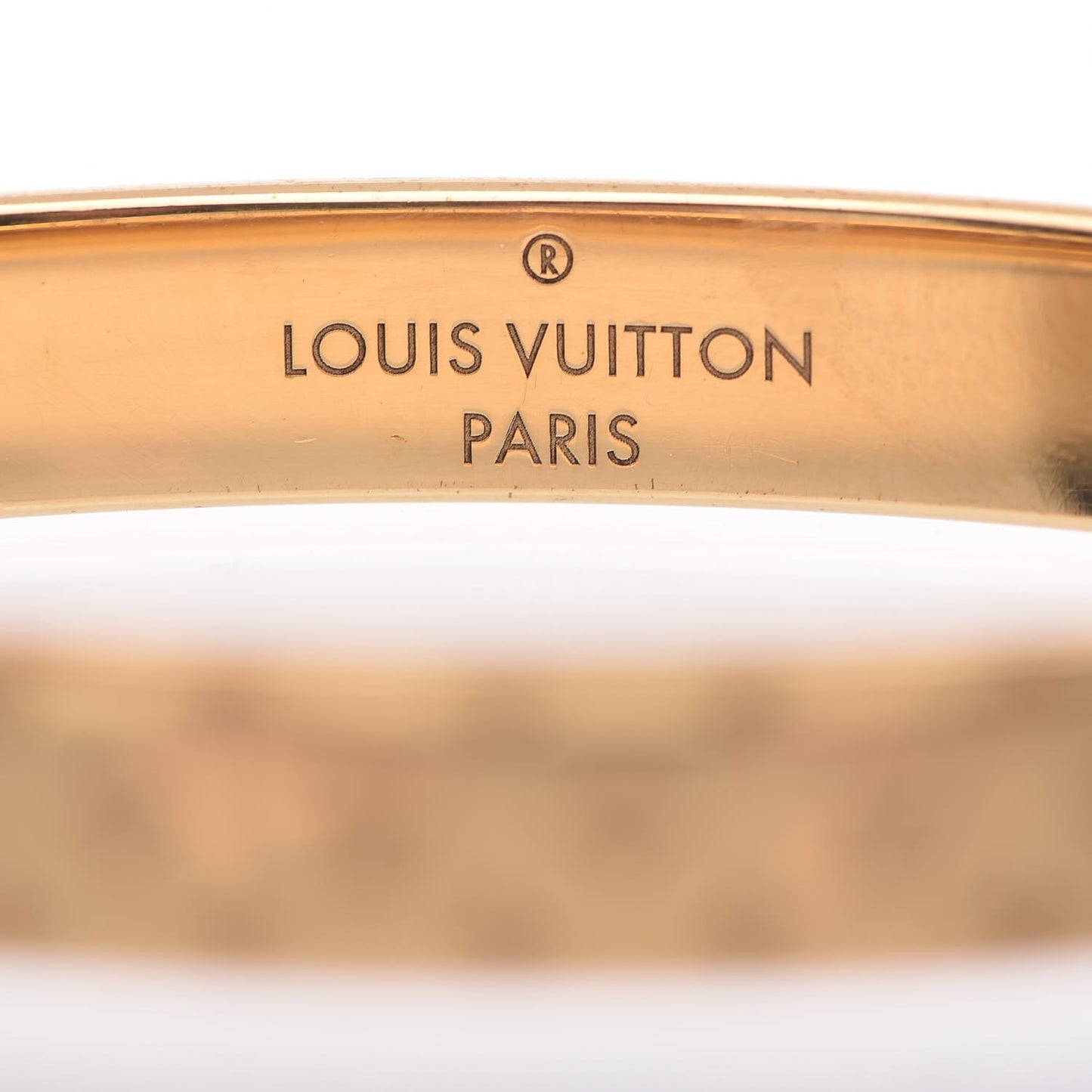 Brass Monogram Nanogram Cuff M Gold
