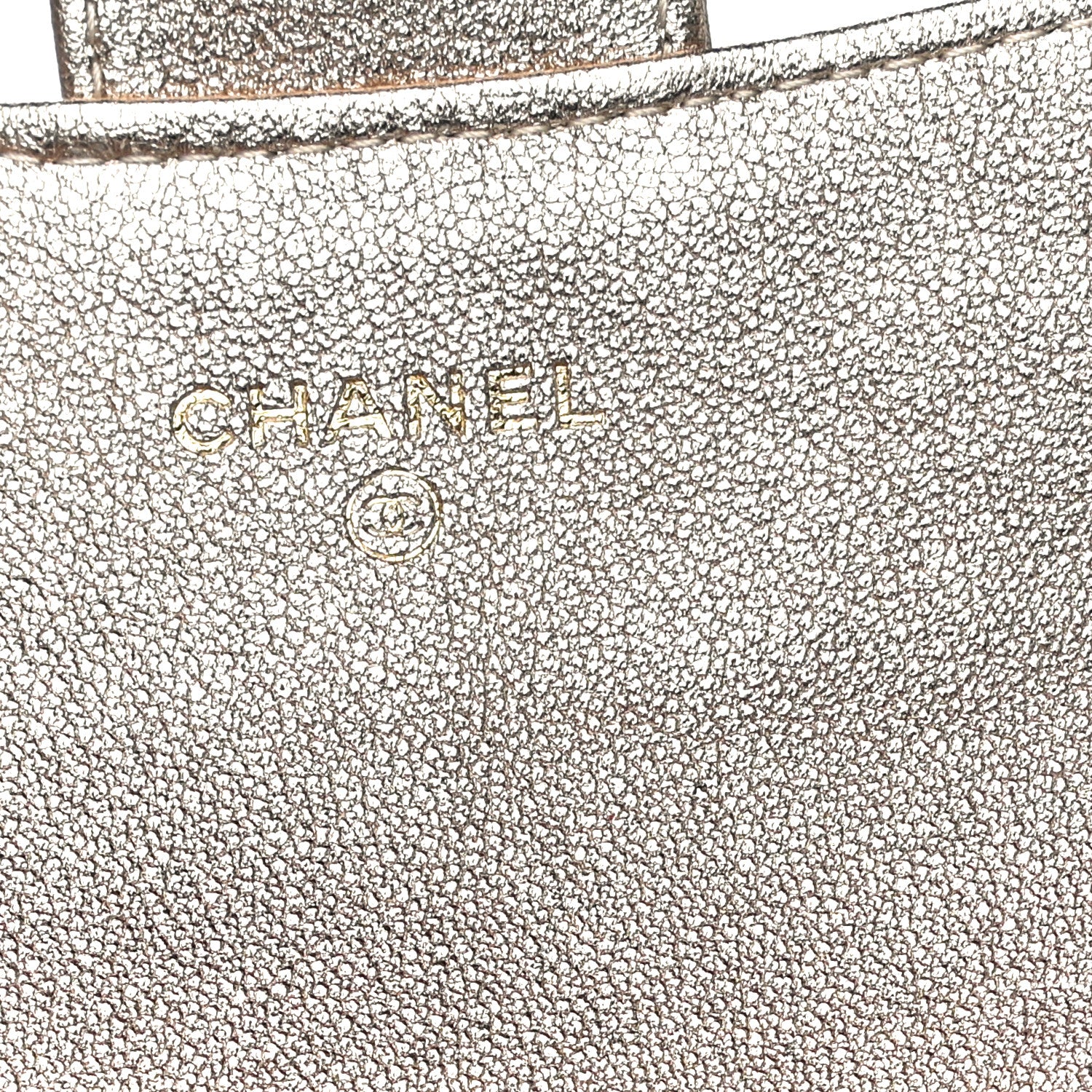 Chanel Metallic Lambskin Quilted Flap Card Holder Wallet Gold 6 of 12