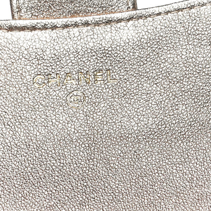 Chanel Metallic Lambskin Quilted Flap Card Holder Wallet Gold 6 of 12