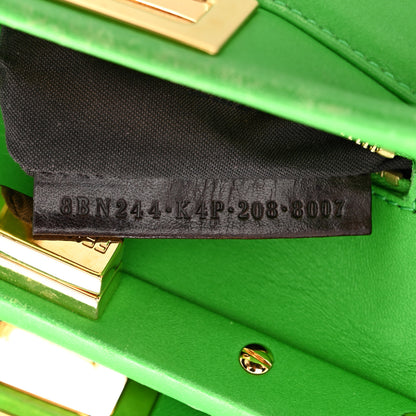 Fendi Nappa Mini Peekaboo Iconic Satchel Tomatillo 7 of 14