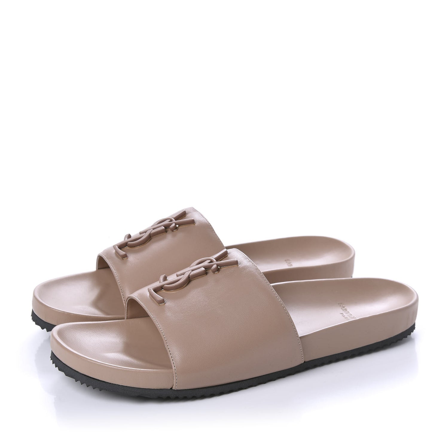 Lambskin Joan Slide Sandals 38.5 Nude