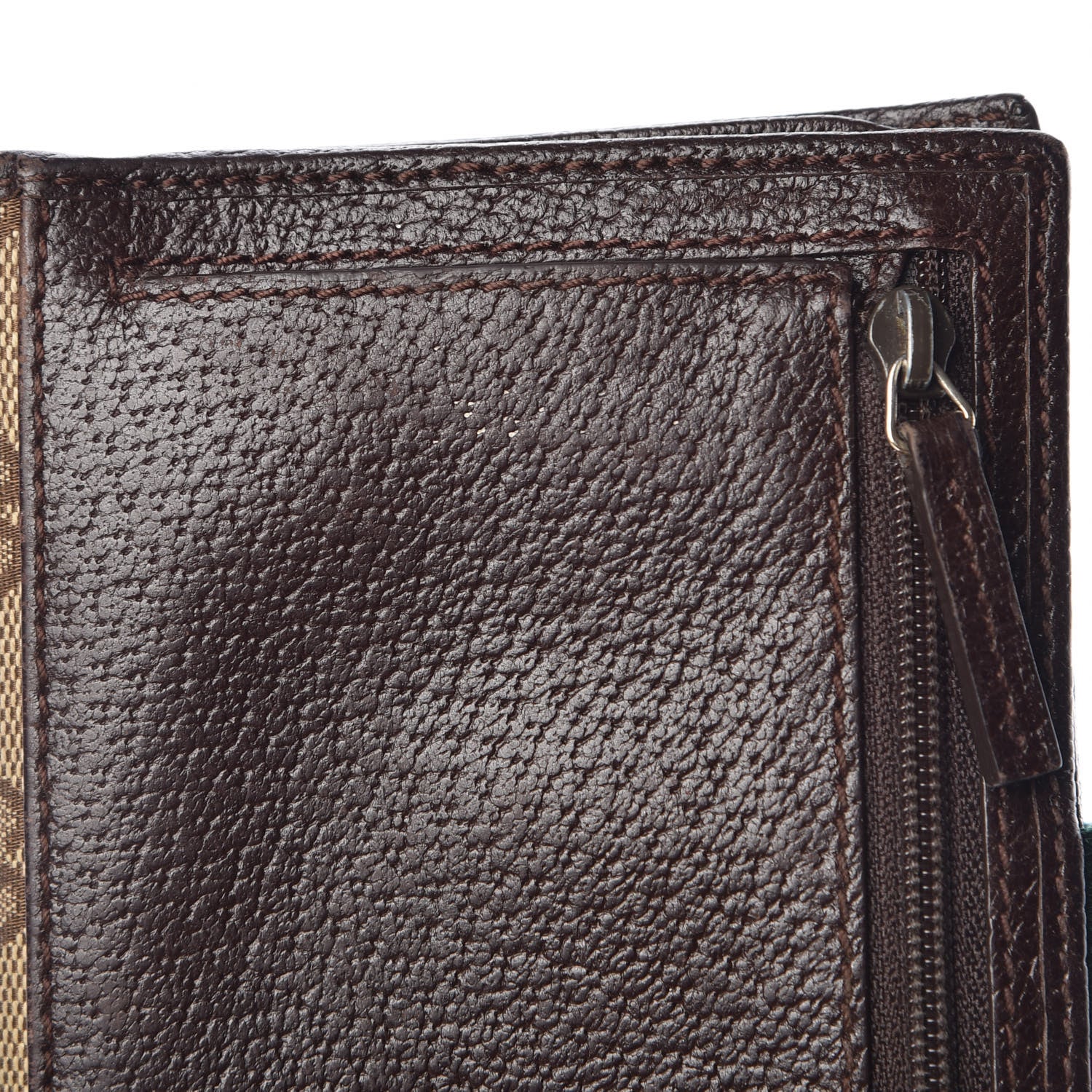 Gucci Monogram Calfskin Ladies Web Continental Wallet Beige Ebony Cocoa 12 of 12