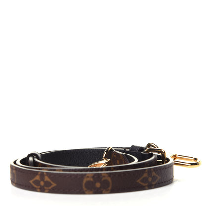 Louis Vuitton Calfskin Monogram Marignan Adjustable Shoulder Strap Black 2 of 6