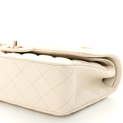 Chanel Caviar Quilted Medium Double Flap White 10 of 10