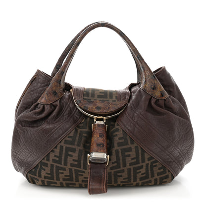 Fendi Zucca Nappa Nuvolata Vitello Tortuga Spy Tobacco Moro 1 of 13