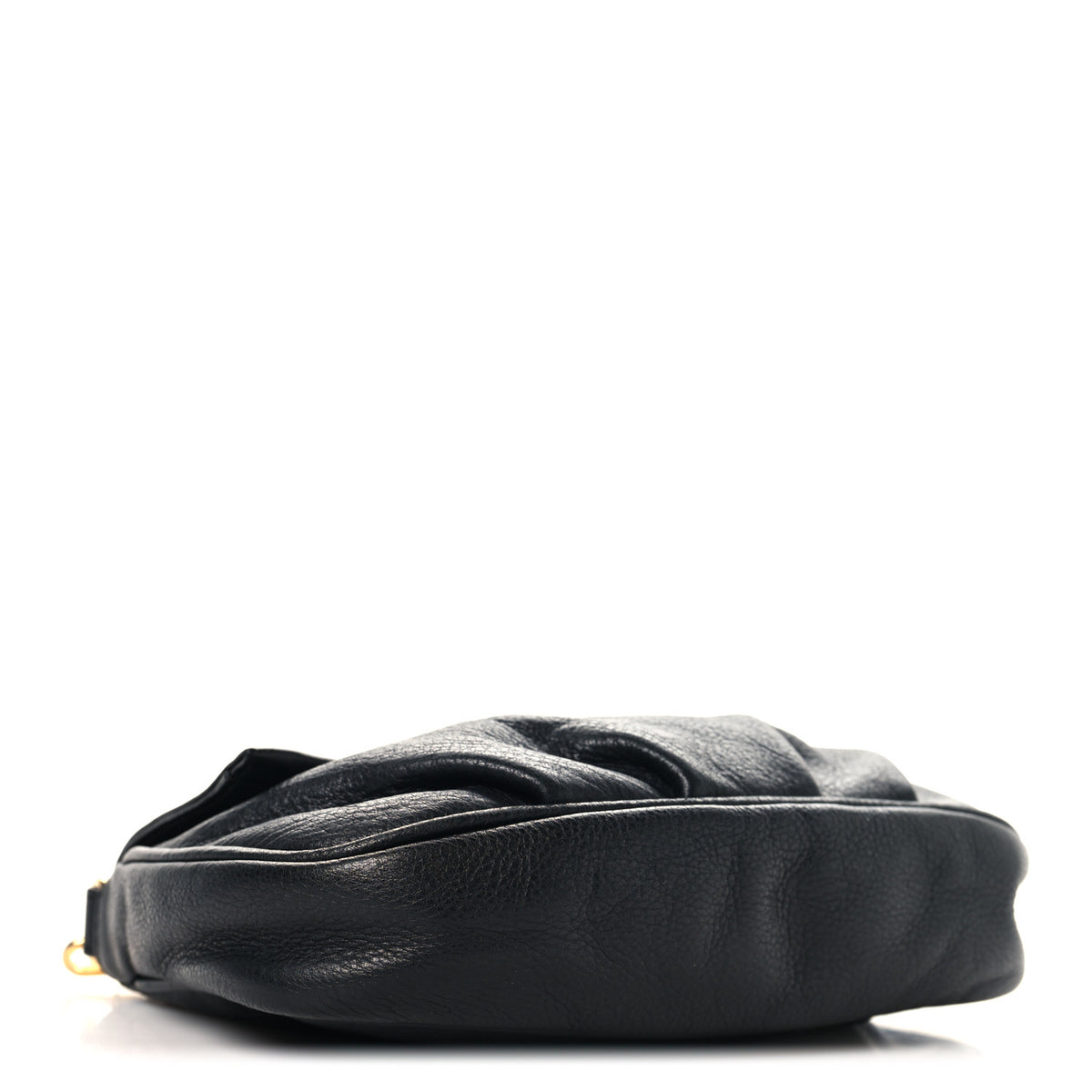 Fendi Vitello Flamingo Fendista Pouchette Crossbody Black 4 of 12