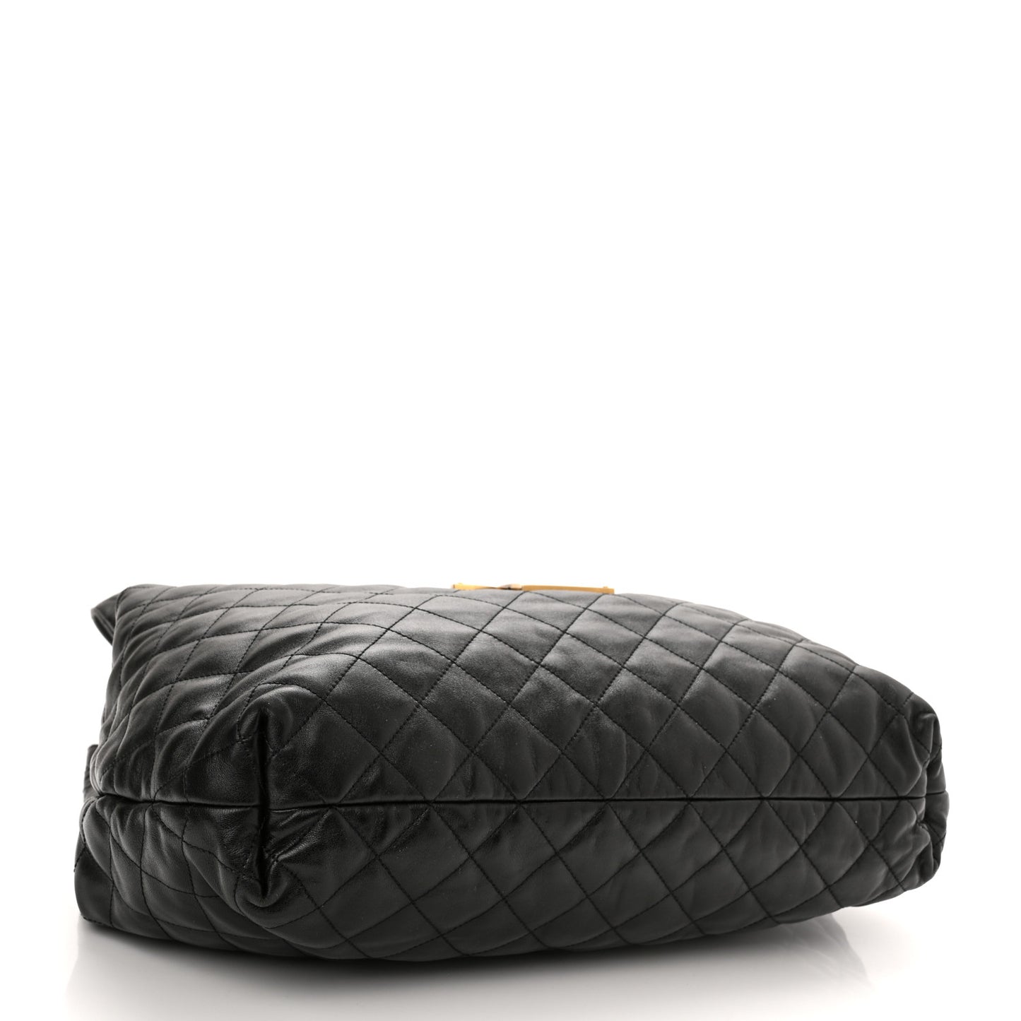 Lambskin Quilted Maxi Icare Shopping Tote Black
