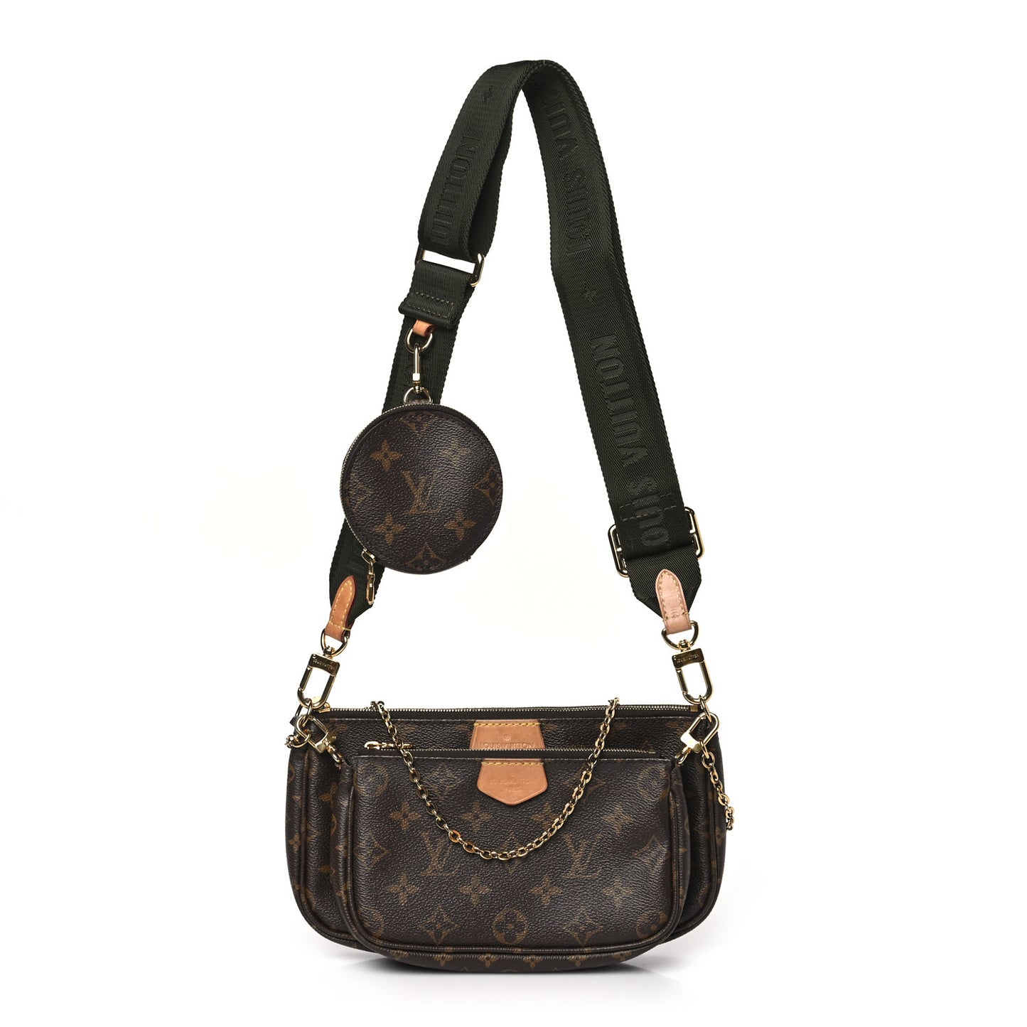 LOUIS VUITTON Monogram Multi Pochette Accessories Kaki