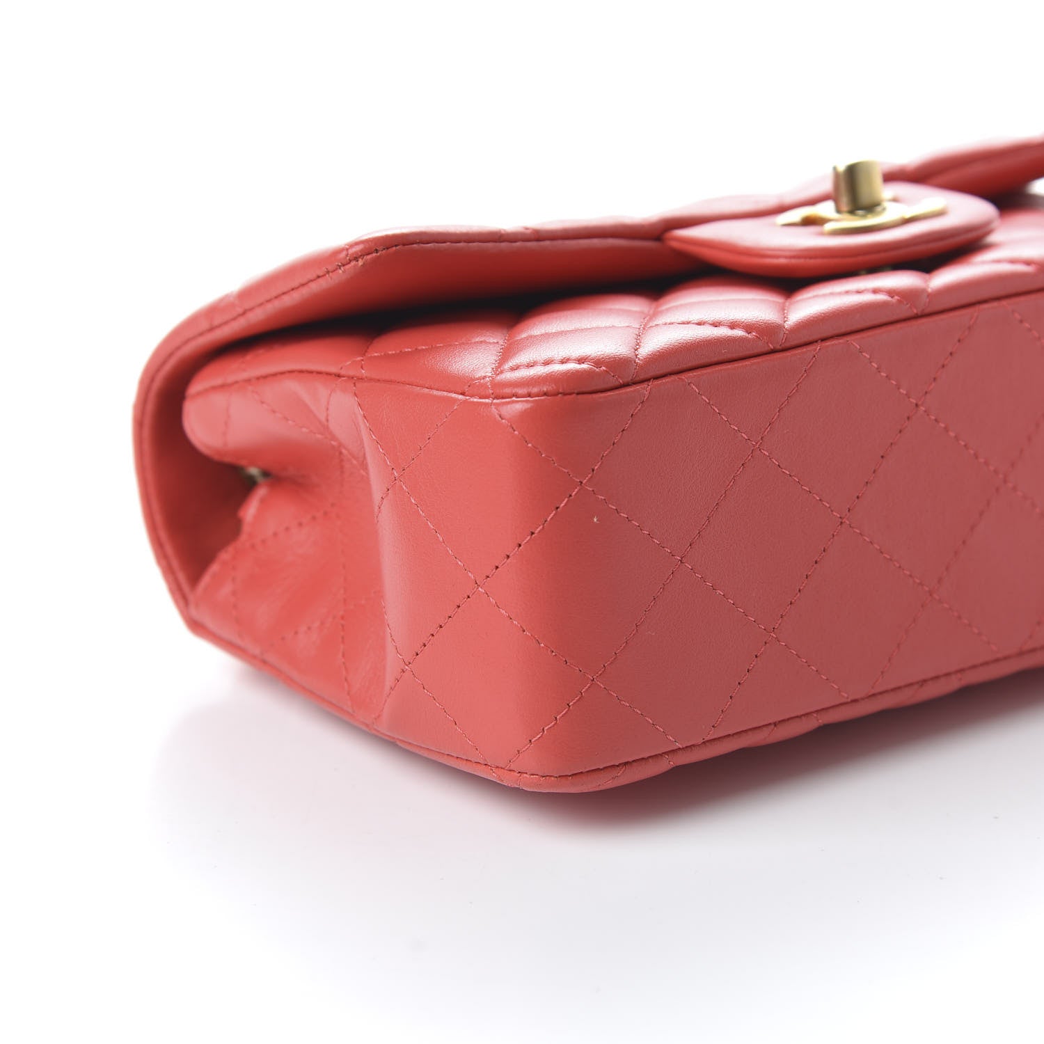 Chanel Lambskin Quilted Mini Rectangular Flap Red 10 of 19