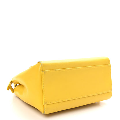 Fendi Nappa Mini Peekaboo Iconic Satchel Limone 4 of 12