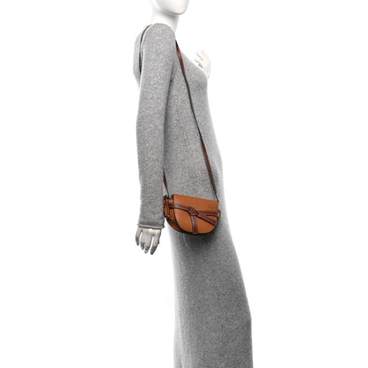 Loewe Grained Calfskin Mini Gate Crossbody Bag Caramel Pecan 3 of 10