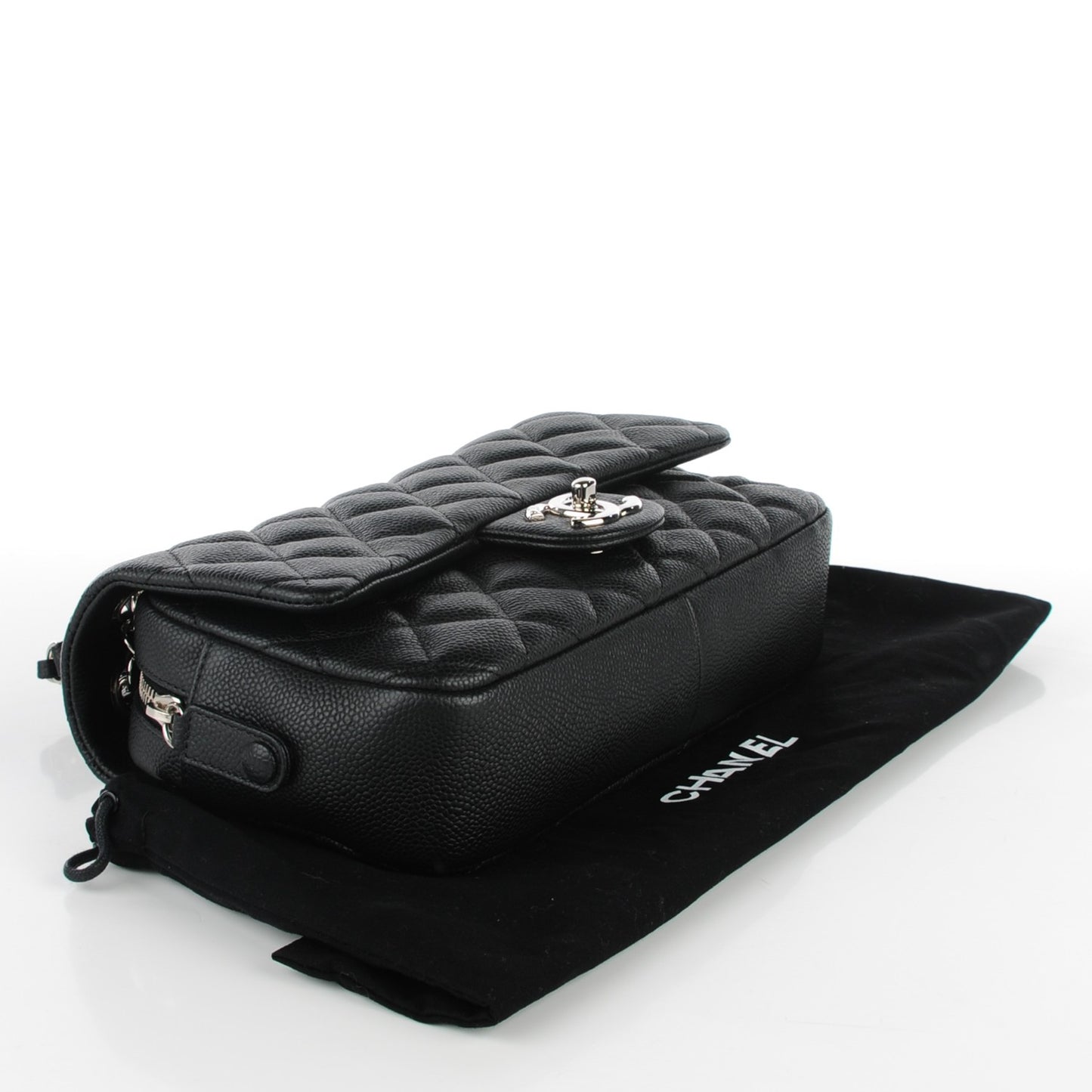 Caviar Quilted Medium Easy Flap Black