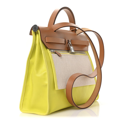 Hermes Toile H Berline Vache Hunter Herbag Zip 31 PM Lime 4 of 11