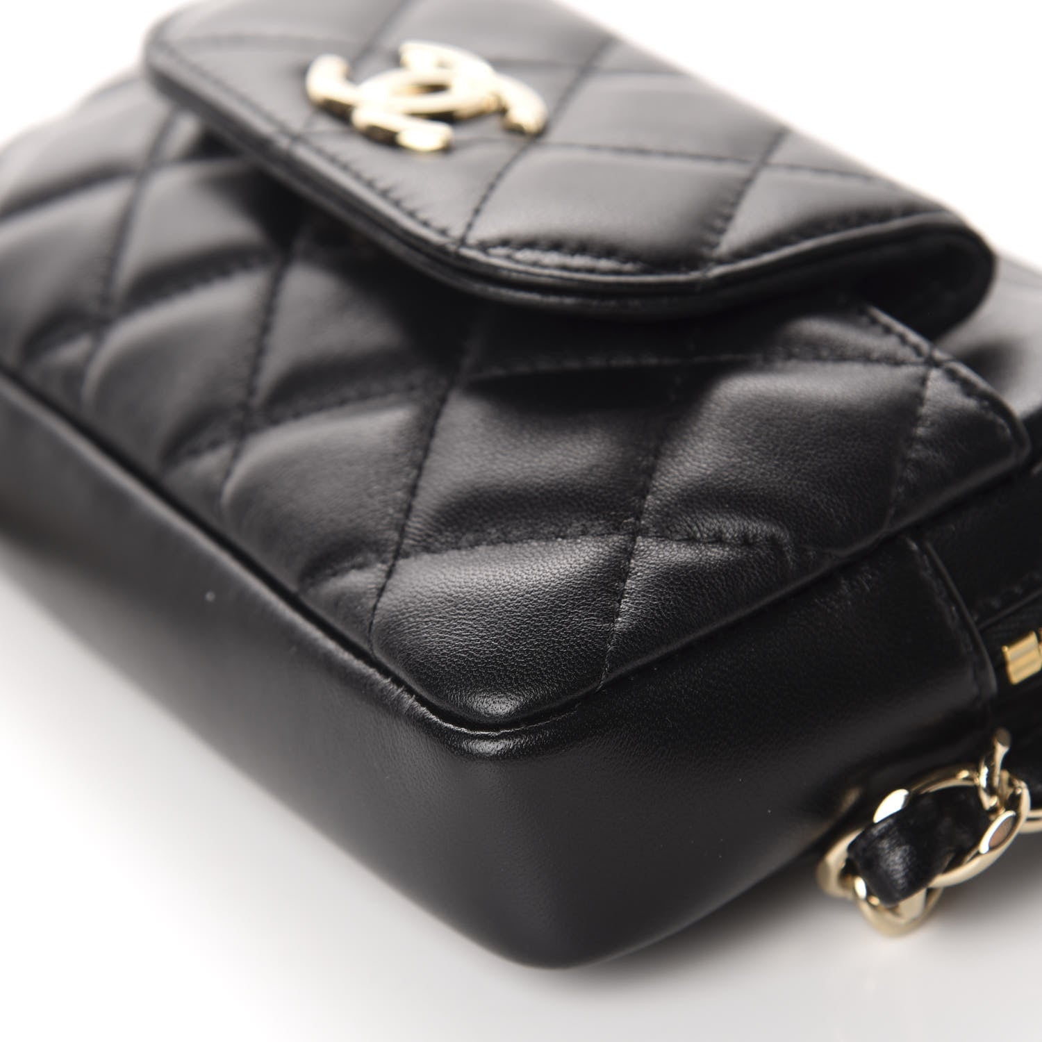 Chanel Lambskin Quilted Waist Bag Black 8 of 12