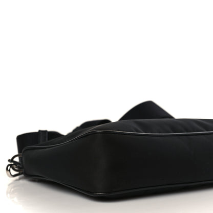 Prada Tessuto Nylon Saffiano Pocket Zippered Shoulder Bag Black 7 of 8