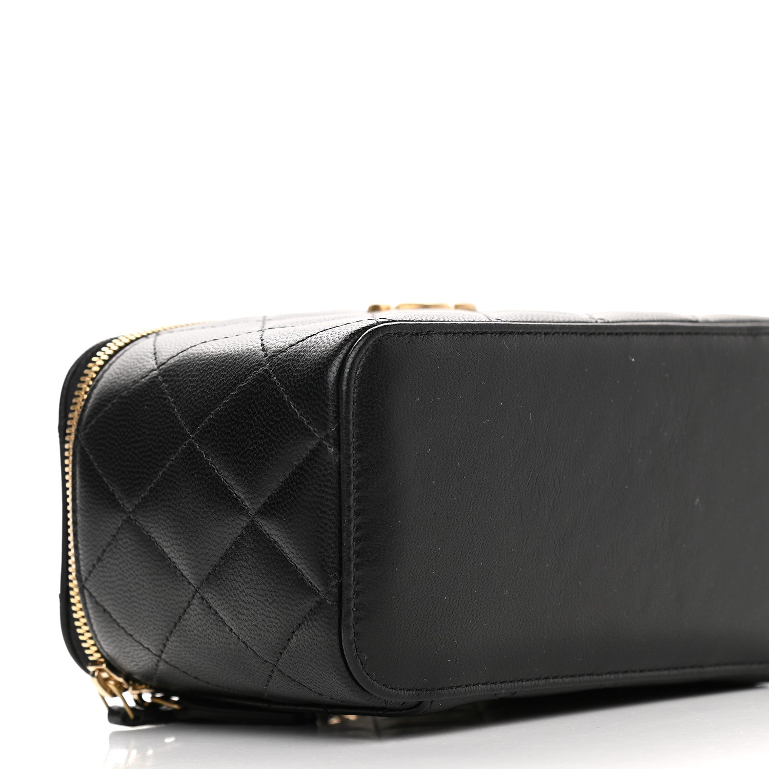 Chanel Goatskin Quilted Punk Essentials Vanity Case With Chain Black 8 of 9