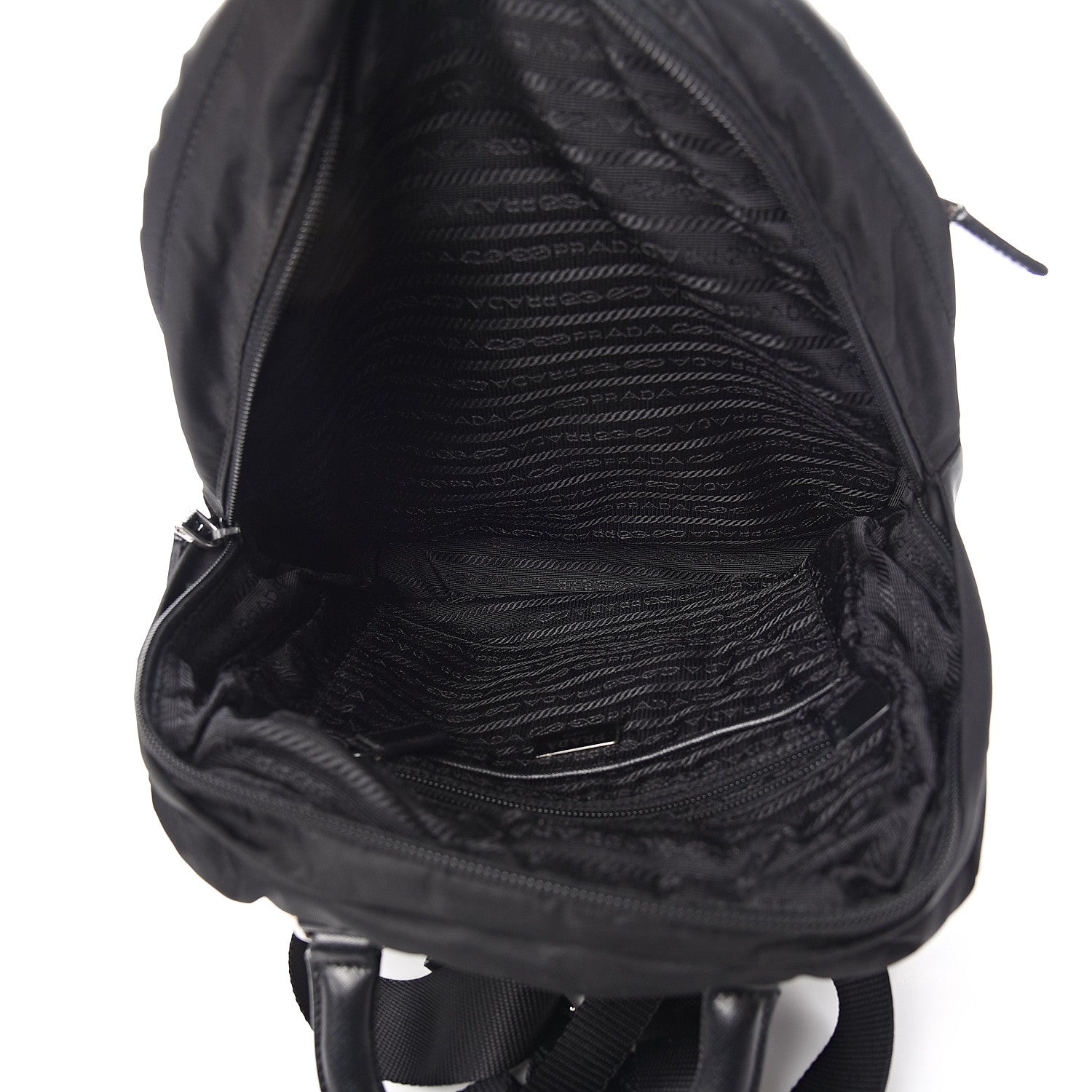 Prada Tessuto Nylon Saffiano Tote Backpack Black 4 of 10