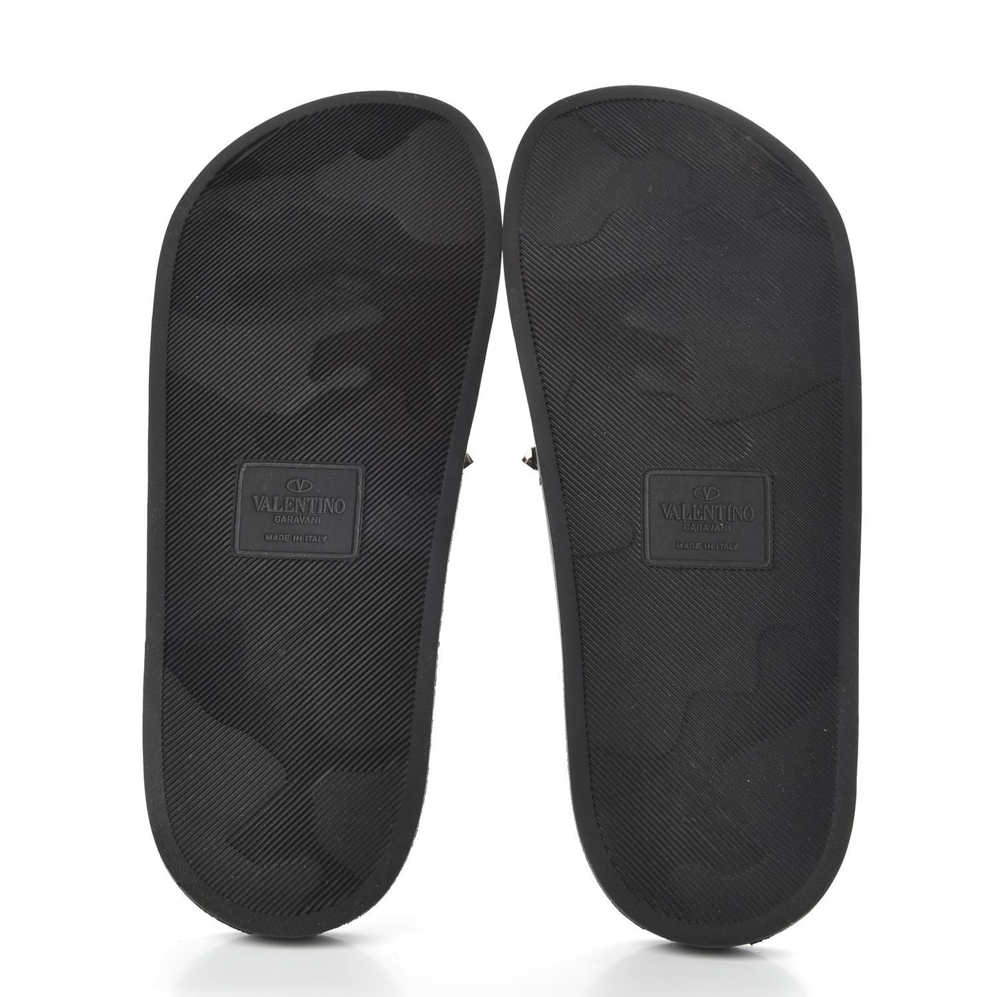 Rubber Rockstud Slide Sandals 40 Black