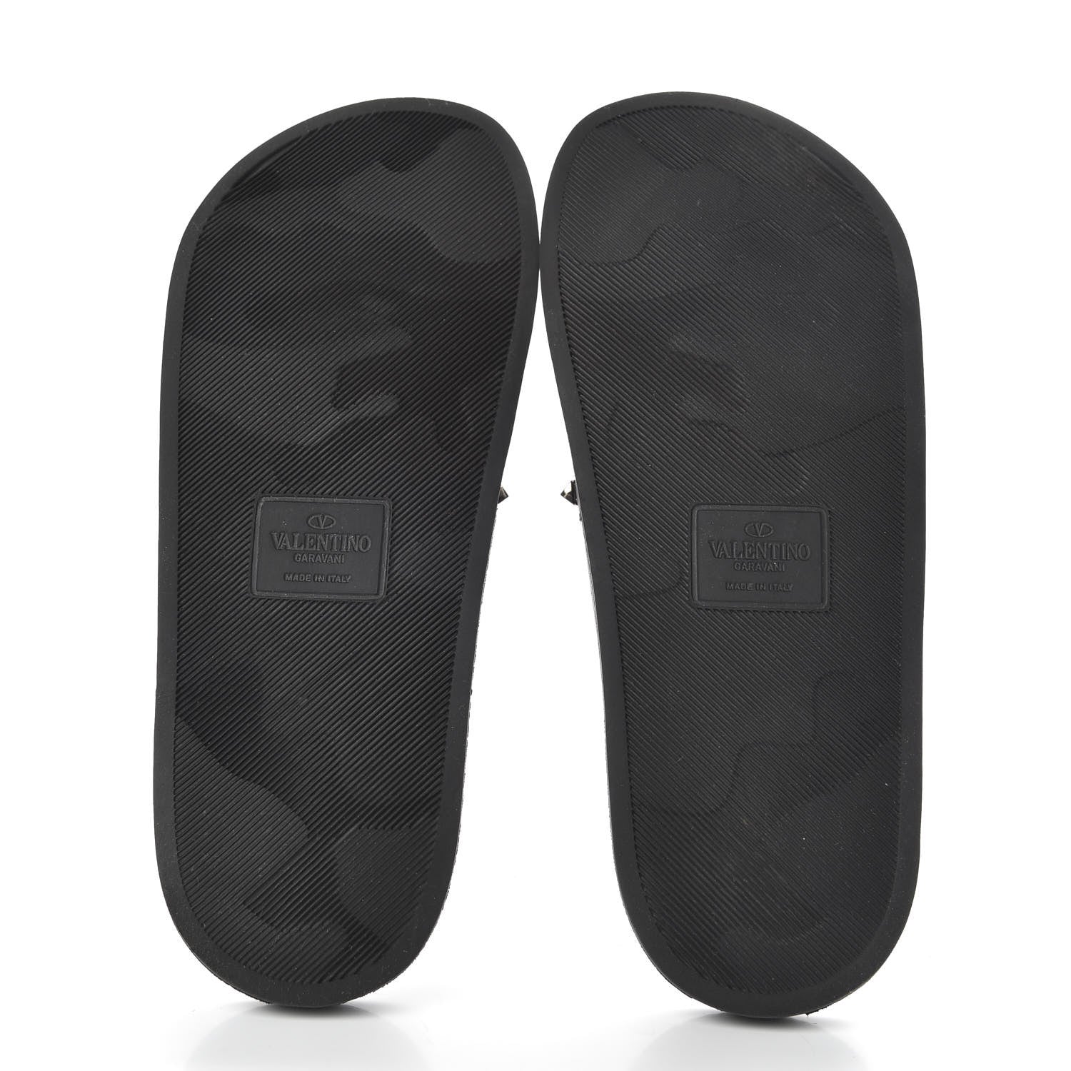 Valentino Garavani Rubber Rockstud Slide Sandals 40 Black 5 of 9