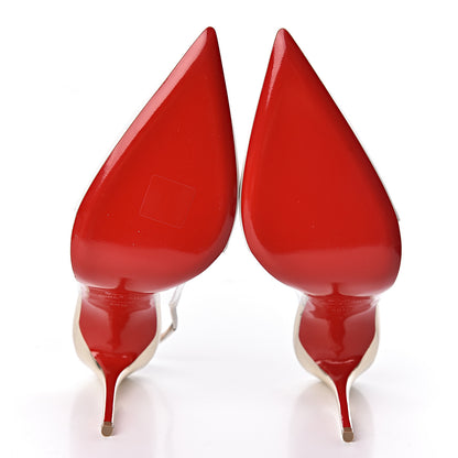 Christian Louboutin Patent PVC Optichoc 100 Pumps 40.5 White Light Gold 9 of 10