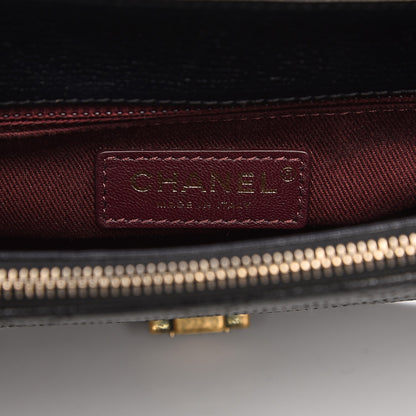 Chanel Shiny Calfskin Goatskin Quilted Medium Coco Curve Messenger Flap Black 7 of 8