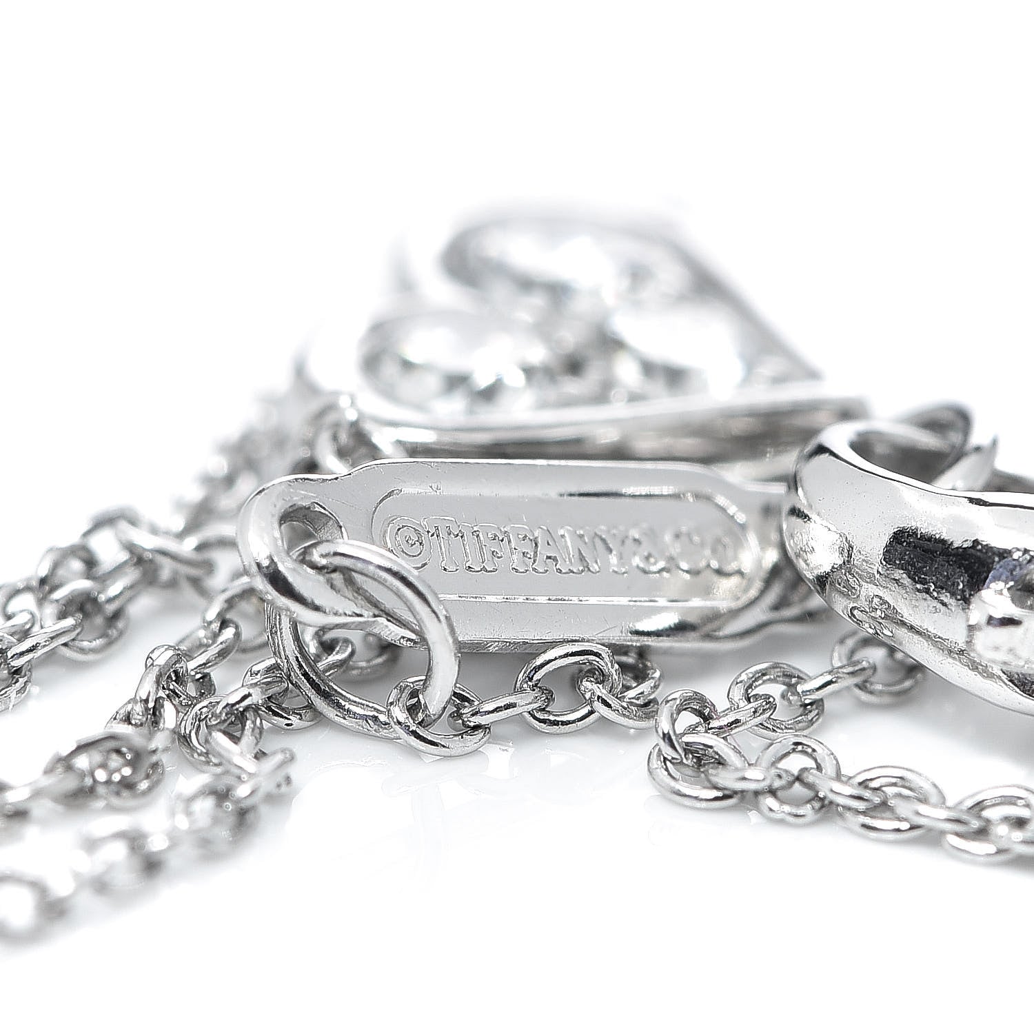 Tiffany Platinum Diamond Hearts Bracelet 6 of 6