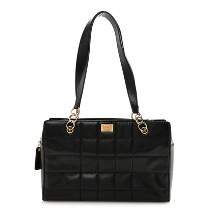 Chanel Caviar Stitched Chocolate Bar Shopping Tote Black 1 of 9
