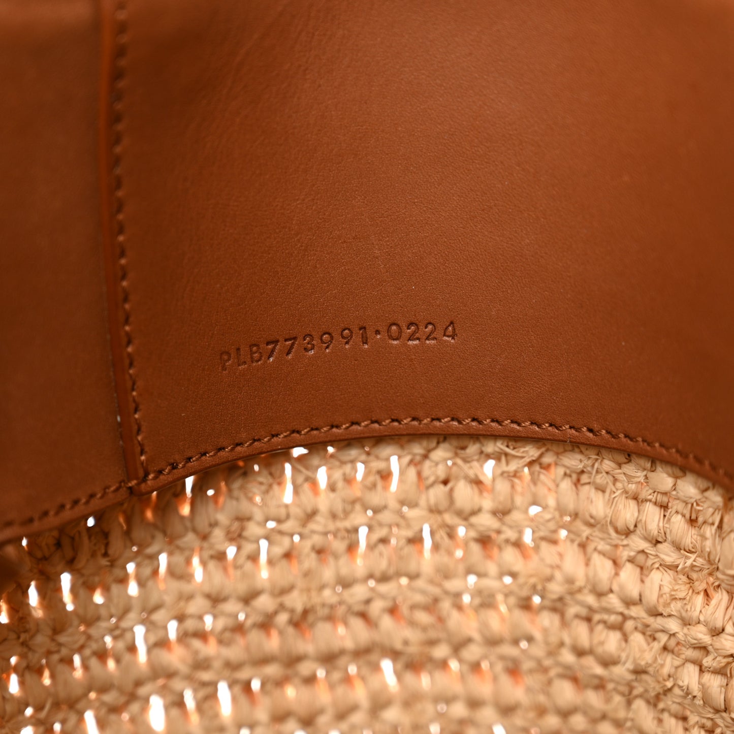 Raffia Vegetable Tanned Calfskin Le 37 Bucket Bag Natural Brick